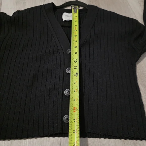 Abercrombie & Fitch Black Ribbed Cardigan - Picture 5 of 6